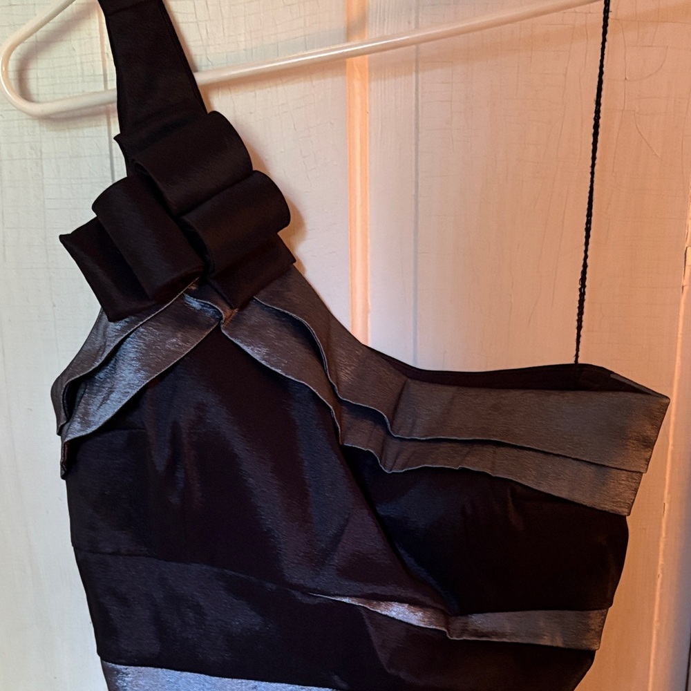 Scarlett Nite Black and Silver One-Shoulder Dress